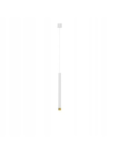 Lampa wisząca Q I Bianco/Złoto 40 - Nowoczesna elegancja do salonu, kuchni i biura w stylu minimalistycznym