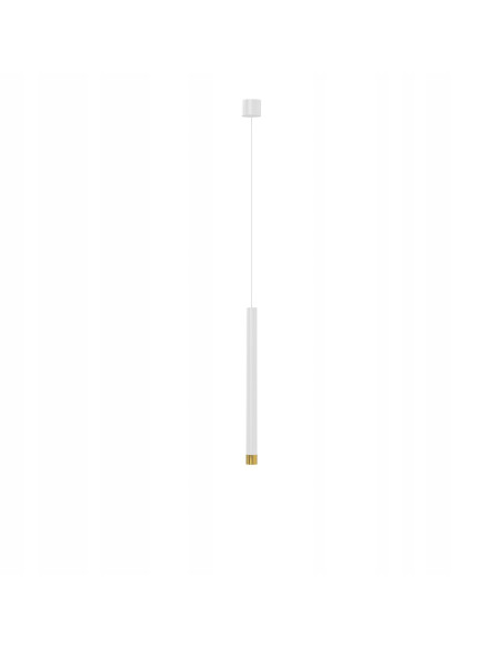 Lampa wisząca Q I Bianco/Złoto 40 - Nowoczesna elegancja do salonu, kuchni i biura w stylu minimalistycznym