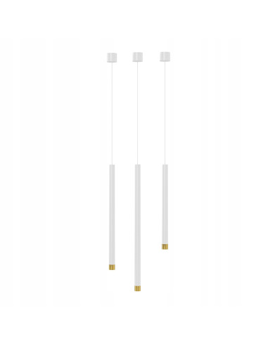 Lampa wisząca Q I Bianco/Złoto 40 - Nowoczesna elegancja do salonu, kuchni i biura w stylu minimalistycznym