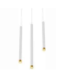 Lampa sufitowa Q I Bianco/Złoto 50 - Nowoczesny, cylindryczny plafon do biura, jadalni i eleganckich wnętrz. 2