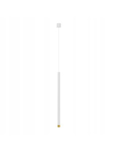 Lampa sufitowa Q I Bianco/Złoto 50 - Nowoczesny, cylindryczny plafon do biura, jadalni i eleganckich wnętrz.