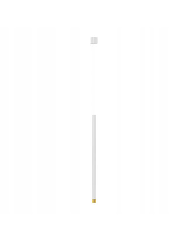 Lampa sufitowa Q I Bianco/Złoto 50 - Nowoczesny, cylindryczny plafon do biura, jadalni i eleganckich wnętrz.