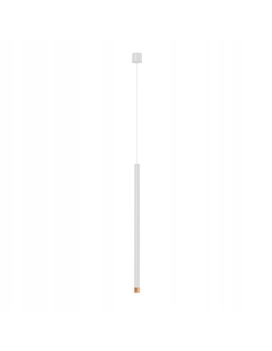 Lampa Wisząca Cylindryczna Q I Bianco z Różowym Złotem 150 cm - Nowoczesny Styl w Minimalistycznym Wydaniu