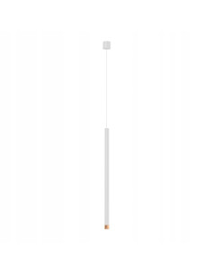 Lampa Wisząca Cylinder Q I Bianco/Różowe Złoto 60 - Nowoczesny Zwis z 1 Punktem Światła G9 do Eleganckich Wnętrz