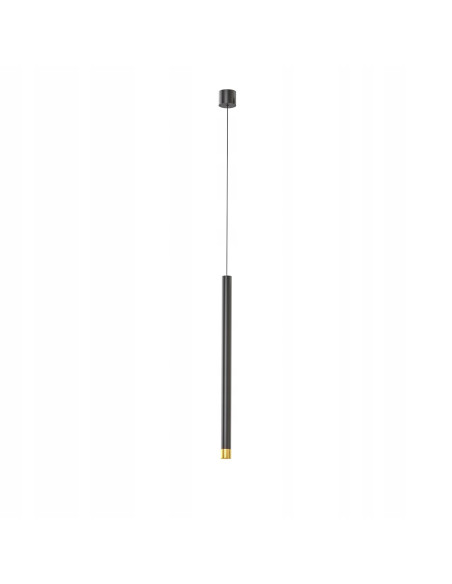 Lampa wisząca Q I Nero/Złoto 40 - Nowoczesne oświetlenie minimalistyczne do biura, jadalni i salonu