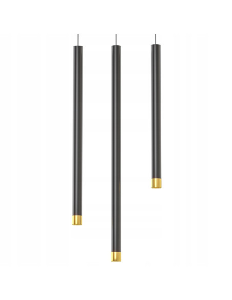 Lampa sufitowa cylindryczna Q I Nero/Złoto 50 - nowoczesna elegancja w stylu glamour do minimalistycznych wnętrz