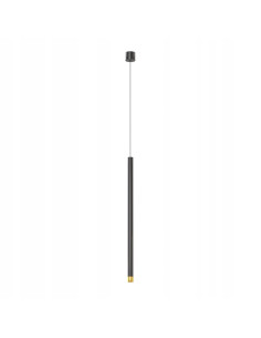 Lampa wisząca Q I Nero/Gold 60 - elegancki zwis do biura i wnętrz loftowych z nowoczesnym designem