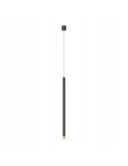 Lampa wisząca Q I Nero/Gold 60 - elegancki zwis do biura i wnętrz loftowych z nowoczesnym designem