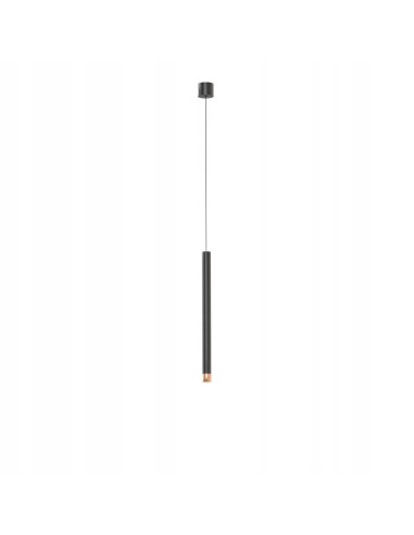 Lampa Wisząca Q I Nero/Różowe Złoto 40 - Eleganckie Oświetlenie do Wnętrz, Minimalistyczny Design, Efektywność A