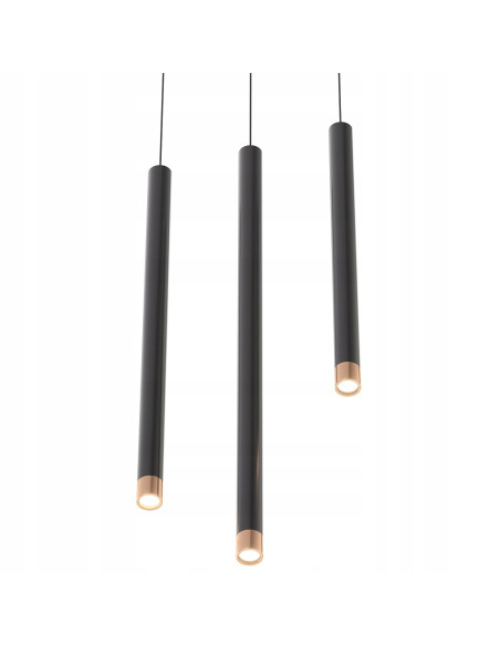 Lampa Wisząca Q I Nero/Różowe Złoto 40 - Eleganckie Oświetlenie do Wnętrz, Minimalistyczny Design, Efektywność A
