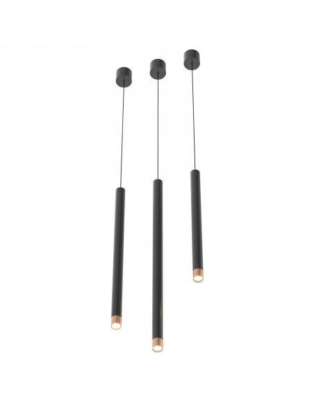 Lampa Wisząca Q I Nero/Różowe Złoto 40 - Eleganckie Oświetlenie do Wnętrz, Minimalistyczny Design, Efektywność A