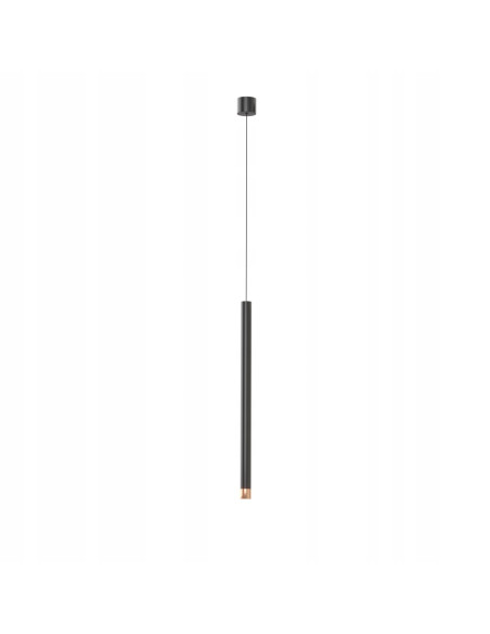 Nowoczesna Lampa Ścienna LED Q I Czarna/Różowe Złoto 150 cm do Minimalistycznych Wnętrz i Biur