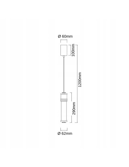 Lampa wisząca OMI CROMO - nowoczesne oświetlenie LED z mlecznym kloszem, 120 cm, klasa A, idealna do wnętrz