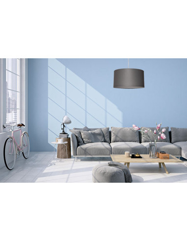 Elegancka lampa wisząca INDIGO z cylindrycznym abażurem – nowoczesny design do salonu i jadalni, dostępna w różnych kolorach.