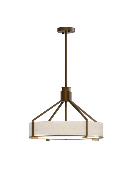 Lampa wisząca DORETTO CHOCCO 50 w beżowym kloszu i brązowej strukturze – elegancja dla nowoczesnych wnętrz