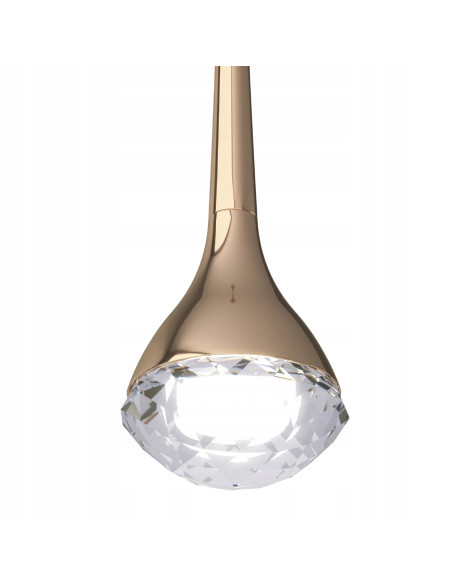 Lampa wisząca CRIMA GOLD - Glamourowa lampa LED w złotym wykończeniu, idealna do salonu i biura.