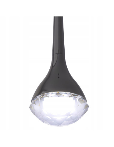Lampa wisząca CRIMA NERO - elegancka lampa z kryształowym kloszem w minimalistycznym stylu do nowoczesnych wnętrz