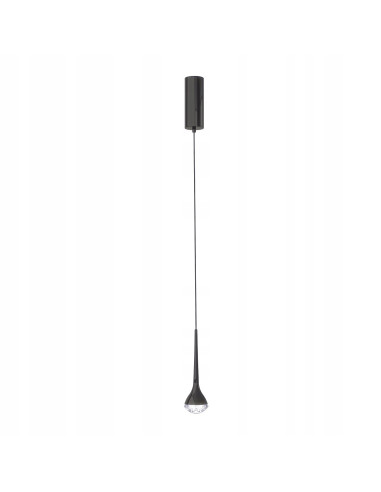 Lampa wisząca CRIMA NERO - elegancka lampa z kryształowym kloszem w minimalistycznym stylu do nowoczesnych wnętrz