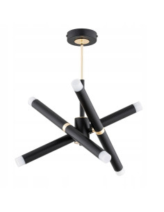 Nowoczesny żyrandol VILIO w czerni i złocie, 6-punktowy, metalowy | Elegancja i styl do każdego wnętrza