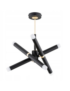 Nowoczesny żyrandol VILIO w czerni i złocie, 6-punktowy, metalowy | Elegancja i styl do każdego wnętrza 2