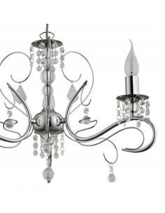 Nowoczesny żyrandol ASTOR w srebrnej odsłonie z trzema oprawami E14 idealny do stylowych wnętrz i lokali. 2