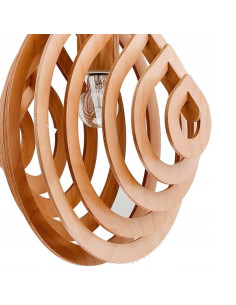 Lampa wisząca KARNAK z drewna w kształcie kropli – nowoczesne oświetlenie do salonu i jadalni w eleganckim stylu 2