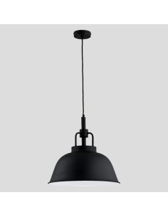 Lampa wisząca ALCANTRA w kolorze czarnym, industrialne oświetlenie do kuchni i jadalni, design loftowy