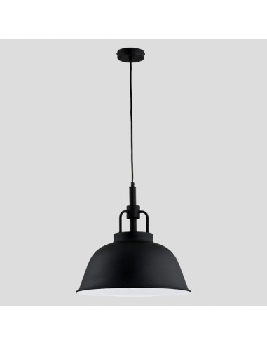 Lampa wisząca ALCANTRA w kolorze czarnym, industrialne oświetlenie do kuchni i jadalni, design loftowy