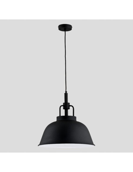 Lampa wisząca ALCANTRA w kolorze czarnym, industrialne oświetlenie do kuchni i jadalni, design loftowy