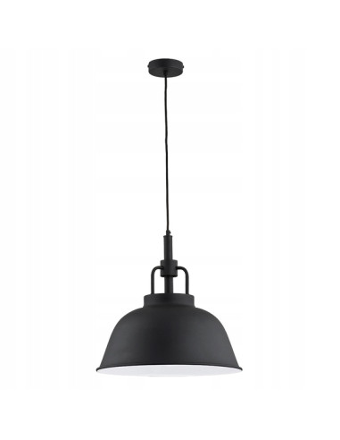 Lampa wisząca ALCANTRA w kolorze czarnym, industrialne oświetlenie do kuchni i jadalni, design loftowy
