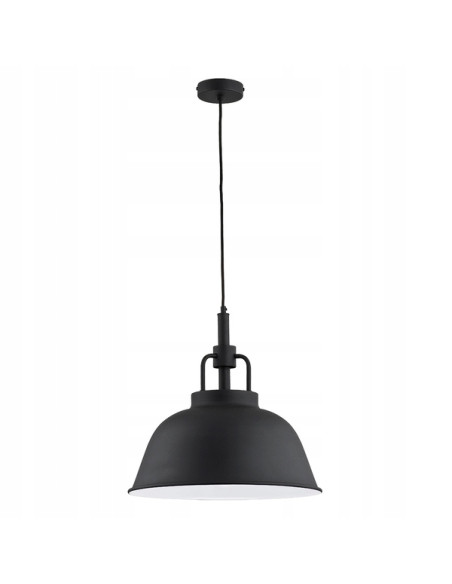 Lampa wisząca ALCANTRA w kolorze czarnym, industrialne oświetlenie do kuchni i jadalni, design loftowy
