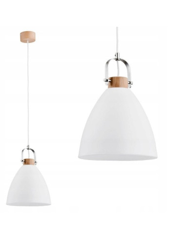 Lampa sufitowa HERMINA w stylu skandynawskim, metalowa, elegancka, beżowa/biała/brązowa/srebrna, 22 cm średnicy.