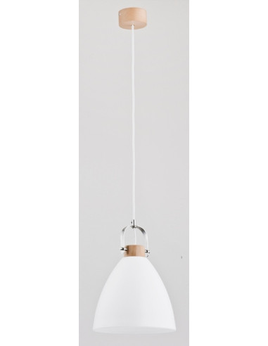 Lampa sufitowa HERMINA w stylu skandynawskim, metalowa, elegancka, beżowa/biała/brązowa/srebrna, 22 cm średnicy.