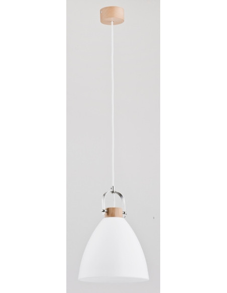 Lampa sufitowa HERMINA w stylu skandynawskim, metalowa, elegancka, beżowa/biała/brązowa/srebrna, 22 cm średnicy.