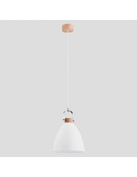 Lampa sufitowa HERMINA w stylu skandynawskim, metalowa, elegancka, beżowa/biała/brązowa/srebrna, 22 cm średnicy.