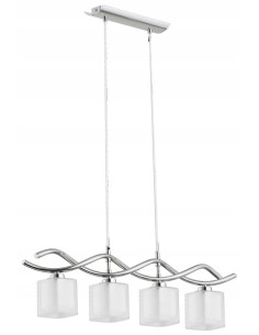 Nowoczesny żyrandol ILLUSION z metalowymi akcentami, 4-punktowe oświetlenie do eleganckiego wnętrza