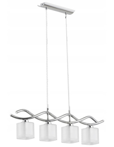 Nowoczesny żyrandol ILLUSION z metalowymi akcentami, 4-punktowe oświetlenie do eleganckiego wnętrza