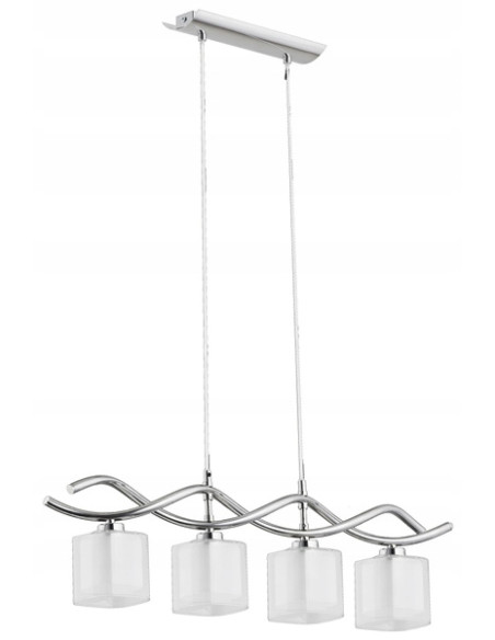 Nowoczesny żyrandol ILLUSION z metalowymi akcentami, 4-punktowe oświetlenie do eleganckiego wnętrza