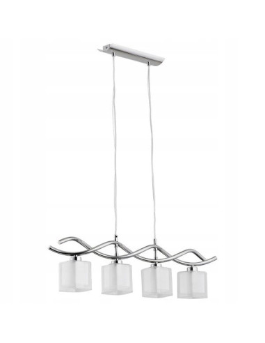 Nowoczesny żyrandol ILLUSION z metalowymi akcentami, 4-punktowe oświetlenie do eleganckiego wnętrza