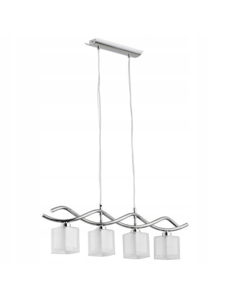 Nowoczesny żyrandol ILLUSION z metalowymi akcentami, 4-punktowe oświetlenie do eleganckiego wnętrza