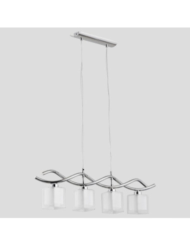 Nowoczesny żyrandol ILLUSION z metalowymi akcentami, 4-punktowe oświetlenie do eleganckiego wnętrza