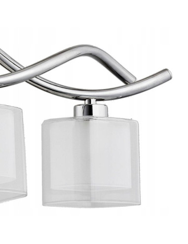 Nowoczesny żyrandol ILLUSION z metalowymi akcentami, 4-punktowe oświetlenie do eleganckiego wnętrza