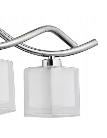 Nowoczesny żyrandol ILLUSION z metalowymi akcentami, 4-punktowe oświetlenie do eleganckiego wnętrza