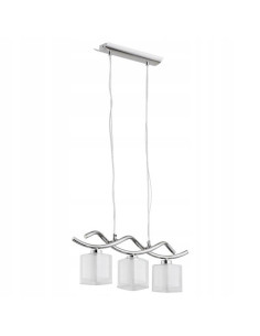 Lampa wisząca ILLUSION - elegancki srebrny warkocz z lampionami do jadalni i stylowych wnętrz