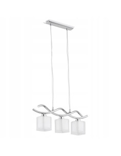 Lampa wisząca ILLUSION - elegancki srebrny warkocz z lampionami do jadalni i stylowych wnętrz 2