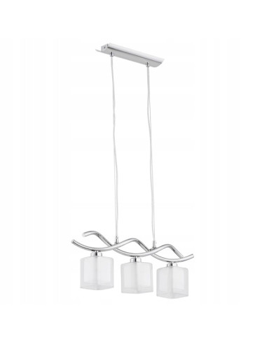 Lampa wisząca ILLUSION - elegancki srebrny warkocz z lampionami do jadalni i stylowych wnętrz