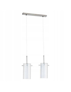 Lampa sufitowa BOLT CHROM 2-punktowa z szklanym kloszem - eleganckie oświetlenie do wnętrz biurowych i domowych