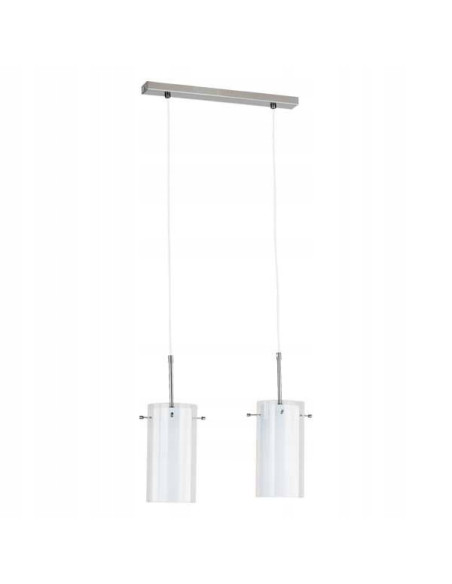 Lampa sufitowa BOLT CHROM 2-punktowa z szklanym kloszem - eleganckie oświetlenie do wnętrz biurowych i domowych