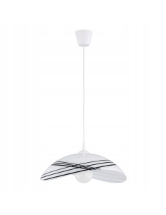 Lampa wisząca BRATEK asymetryczna czarno-biała z regulacją, nowoczesne oświetlenie do jadalni, salonu i kuchni