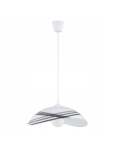 Lampa wisząca BRATEK asymetryczna czarno-biała z regulacją, nowoczesne oświetlenie do jadalni, salonu i kuchni